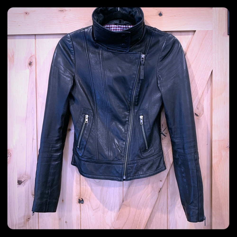 Black leather jacket